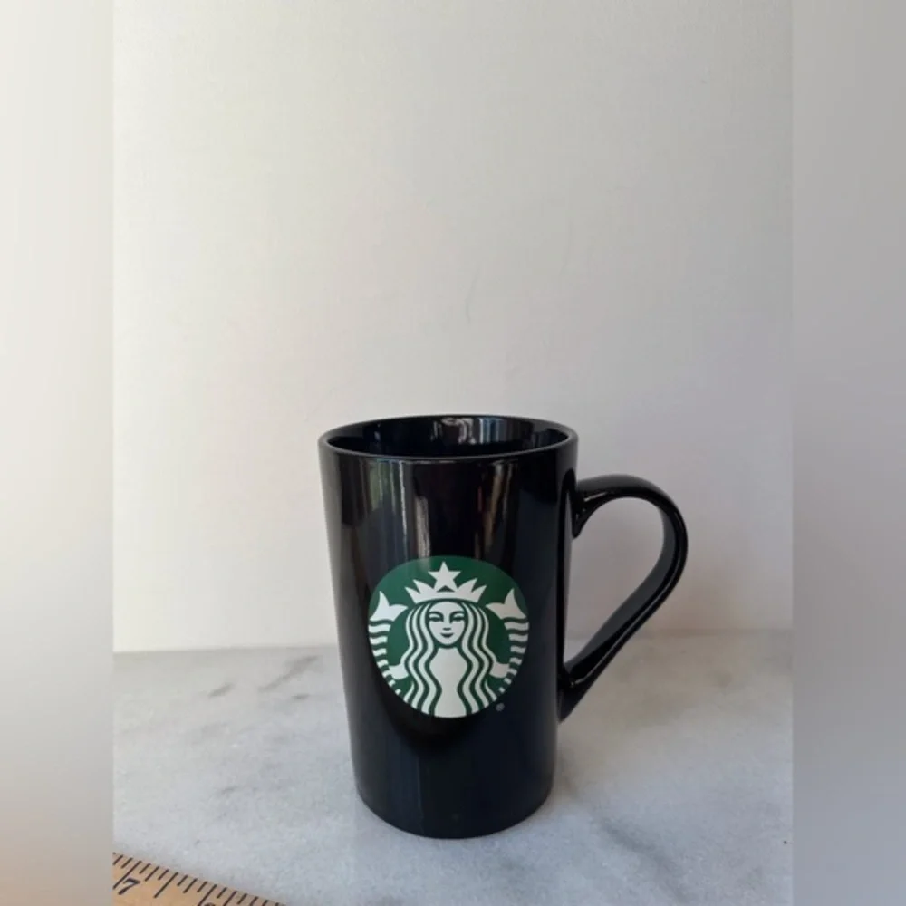 Black Starbucks mug